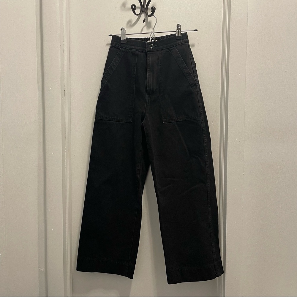 Uniqlo U black denim with pockets